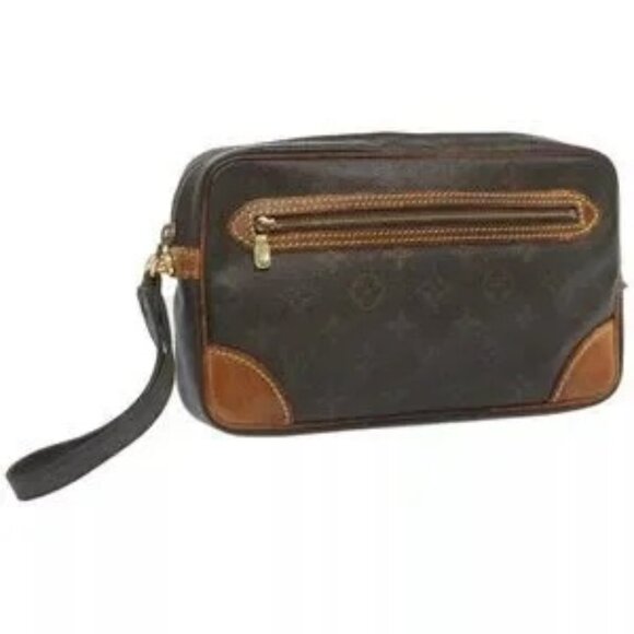 Pre-Owned-LOUIS VUITTON Monogram Marly Dragonne GM Clutch Bag 882TH - Picture 3 of 15